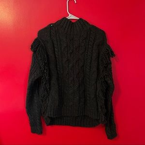 Universal Thread Black Fringe Sweater